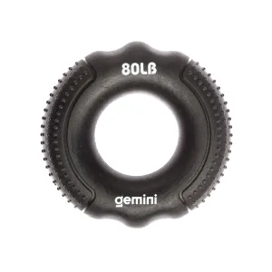 Эспандер кистевой кольцо силикон нагрузка 36 кг черный - 7,5 см