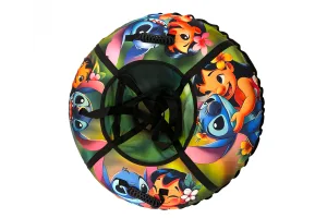 Тюбинг надувные санки ватрушка с камерой "стич" 100 см