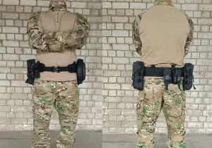 Розвантажувальний тактичний пояс РПС із кріпленням MOLLE чорний (варбелт, warbelt)