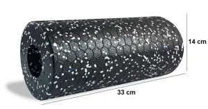 Ролер для занять йогою та пілатесом EPP Чорний-синій - 33 см