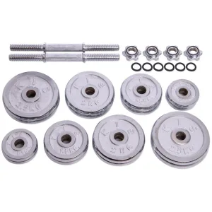 Гантелі розбірні хромовані 2 шт по 15 кг - 40 см