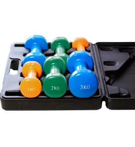 Набір гантелей в кейсі 12 кг. PowerPlay 4118 Fitness Dumbells 2 шт.*1 кг. 2 шт.*2 кг. 2 шт.* - 3 кг.
