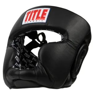 TITLE Classic Full Coverage Training Headgear 2.0 Black M (mouthguard included)