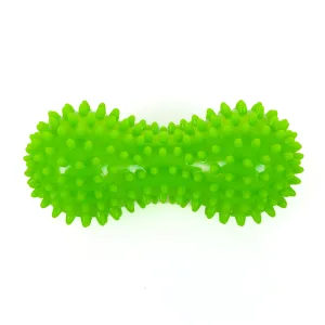 Масажер для спини «Арахіс» подвійний їжак PVC 16 х6, 5 см Зелений