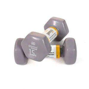 Гантелі Sport для фітнесу з вініловим покриттям 2 шт по 1,5 кг GSD-1.5GRAY