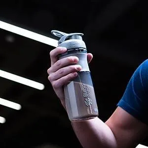 Шейкер спортивний пляшка BlenderBottle SportMixer Flip 820 мл сірий