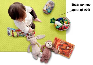 Татамі мат EasyFit 8 шт  (30х30х1 см) хвіст ластівки жовтий