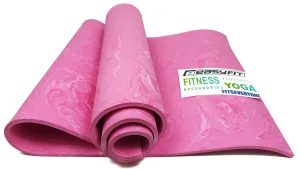 Килимок для йоги та фітнеса EasyFit PER Premium Mat 8 мм + чохол рожевий