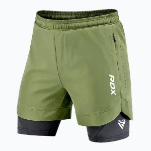 Компресійні шорти для RDX MMA T16 2-в-1 GREN/BLACK-XL