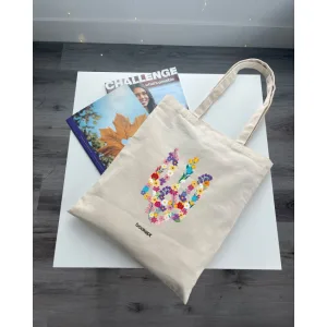 Екошопер BookOpt BK4033 квітковий тризуб бежевий