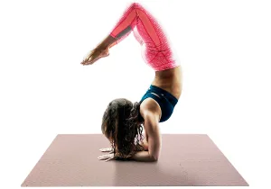 Татами мат EasyFit SwallowTail 4 шт (60х60х1 см) пазл хвост ласточки бежевый