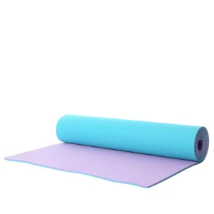 Килимок для фітнесу та йоги TPE+TC TPE-6BLP 183 см 61 см 6 мм блакитно-ліловий