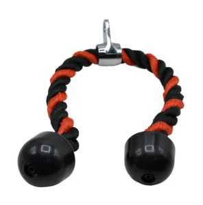 Канат для трицепса с двойным хватом Power System - черный/красный