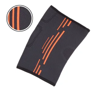 Наколінник бандаж еластичний 1 шт сіро-жовтогарячий M