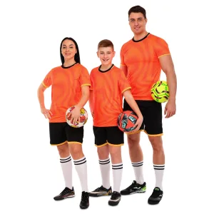 Форма футбольна комплект LIDONG Оранжево-чорний 4XS-2XL XL