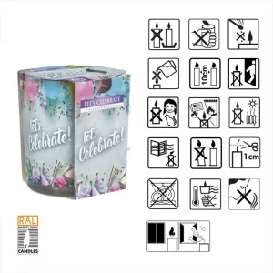 Ароматична свічка в скляному стакані Bispol Let`s celebrate (SN 72s-49)