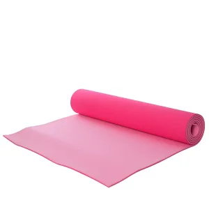 Килимок для фітнесу та йоги TPE+TC TPE-6PP 183 см 61 см 6 мм рожевий