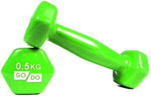 Гантелі для фітнесу з вініловим покриттям 2 шт GoDo GD-0.5GR