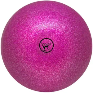 М'яч для художньої гімнастики Go Do 19 см рожевий з блискітками