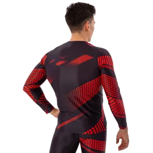 Рашгард лонгслів чоловічий Domino чорний-червоний TC210-13 - S