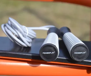Скакалка PowerPlay 4206 Jump Rope PRO+ сіро-чорна (2,75m.)