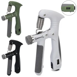 Еспандер кистьовий пружинний з лічильником та регульованим навантаженням 5-60 кг Білий