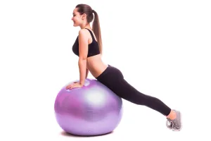 М'яч для фітнесу фітбол PowerPlay 4001 Ø75 cm Gymball фіолетовий + помпа