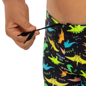 Плавки боксеры для мальчиков для плавания динозавры 6-8 лет черный 6