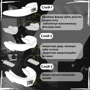 Капа Leone PD513 доросла TOP GUARD White (вік 11+)