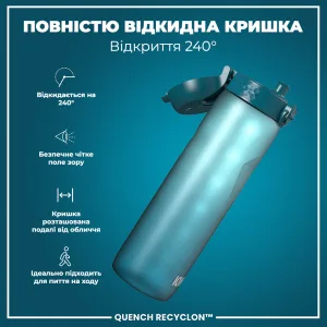 Пляшка для води ION8 1000 мл. BPA Free Times To Drink (ЕКО пляшка) BPA Free Teal & Blue