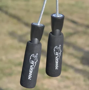 Скакалка швидкісна з підшипниками PowerPlay 4209 Sport Jump Rope чорна 3 m.