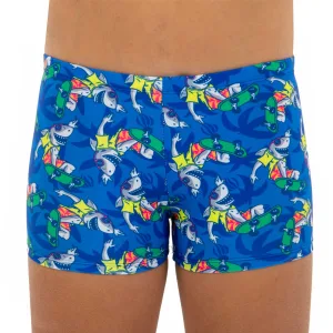 Плавки боксери для хлопчиків для плавання Акули вік 6-8 років синій 8