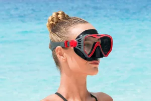 Маска для плавання BESTWAY 14+ 22074 сіро-червоний