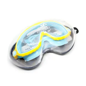 Окуляри для плавання Conquest дитячий блакитно-жовтий