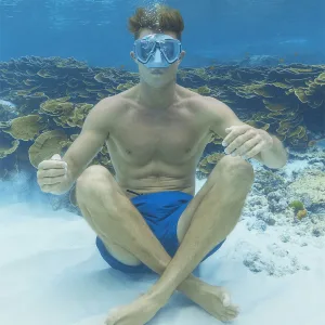 Маска для плавання BESTWAY 14+ 22052 сіро-червоний