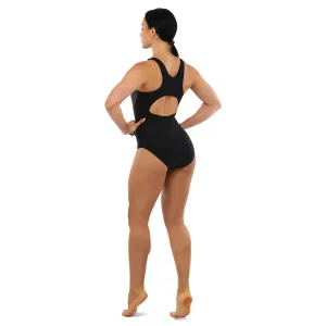 Купальник для плавання жіночий злитий Чорний EUKIVNTH XL