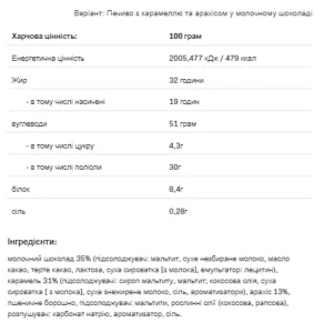 Nutlove 128 г молочне печиво з карамеллю та арахісом