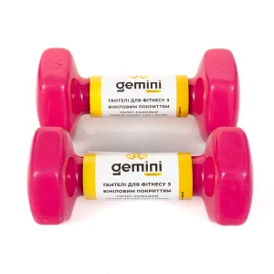 Гантелі Sport для фітнесу з вініловим покриттям 2 шт по 1,5 кг GSD-1.5PINK