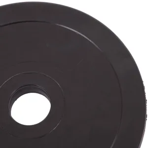 Rubber-coated barbell discs 52 mm 10 kg black