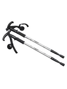 Трекінгові палиці + тростина 2 в 1 для туризму та скандинавської ходьби 2 шт сірий