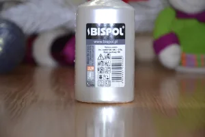 Свічка столова циліндр Bispol sw60/100 190 білий перламутр