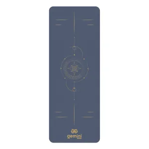 Килимок для йоги каучуковий поліуретан Pro ILLustration Sport Pro 183 см*68 см*5 мм темно-синій