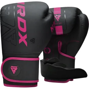 Боксерські рукавиці RDX F6 MATTE PINK-8 унцій (капа в комплекті)