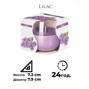 Ароматична свічка 'Bispol' в скляному стакані Бузок (SN 71-38)