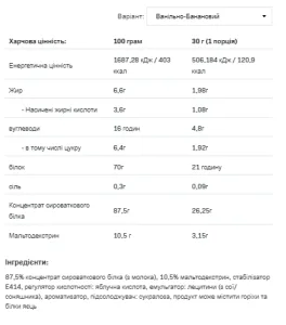 Whey Protein - 908 г ванільний банан