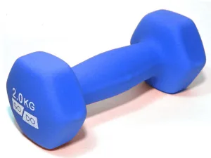 Гантелі для фітнесу з вініловим покриттям 2 шт - Синій