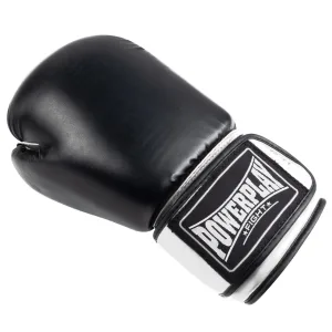 Боксерські рукавиці PowerPlay 3004 Classic чорно-білі 14 унцій