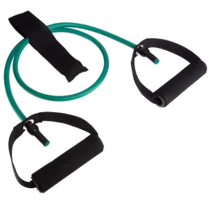 Еспандер трубчастий з ручками та фіксатором дверей Довжина 120 см навантаження 6.8 кг Зелений