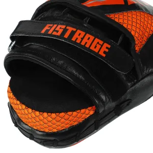 Лапа согнутая для бокса и единоборств FISTRAGE COMBAT 2 шт чёрный-оранжевый