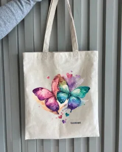 Екошопер BookOpt ВК4060 кольорові метелики в любові бежевий